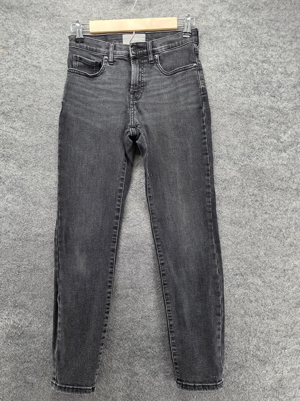 Everlane Jeans Womens 27 Gray The Mid Rise Skinny Jean Charcoal Stretch Denim